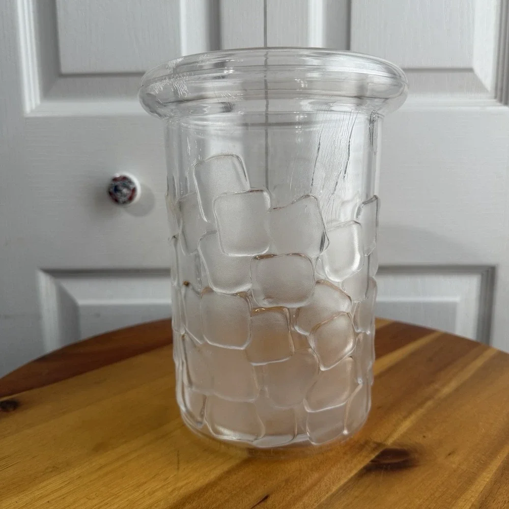 Bruno Evrard Clear Plastic Ice Cube Textured Champagne Cooler‎ Bucket Vintage